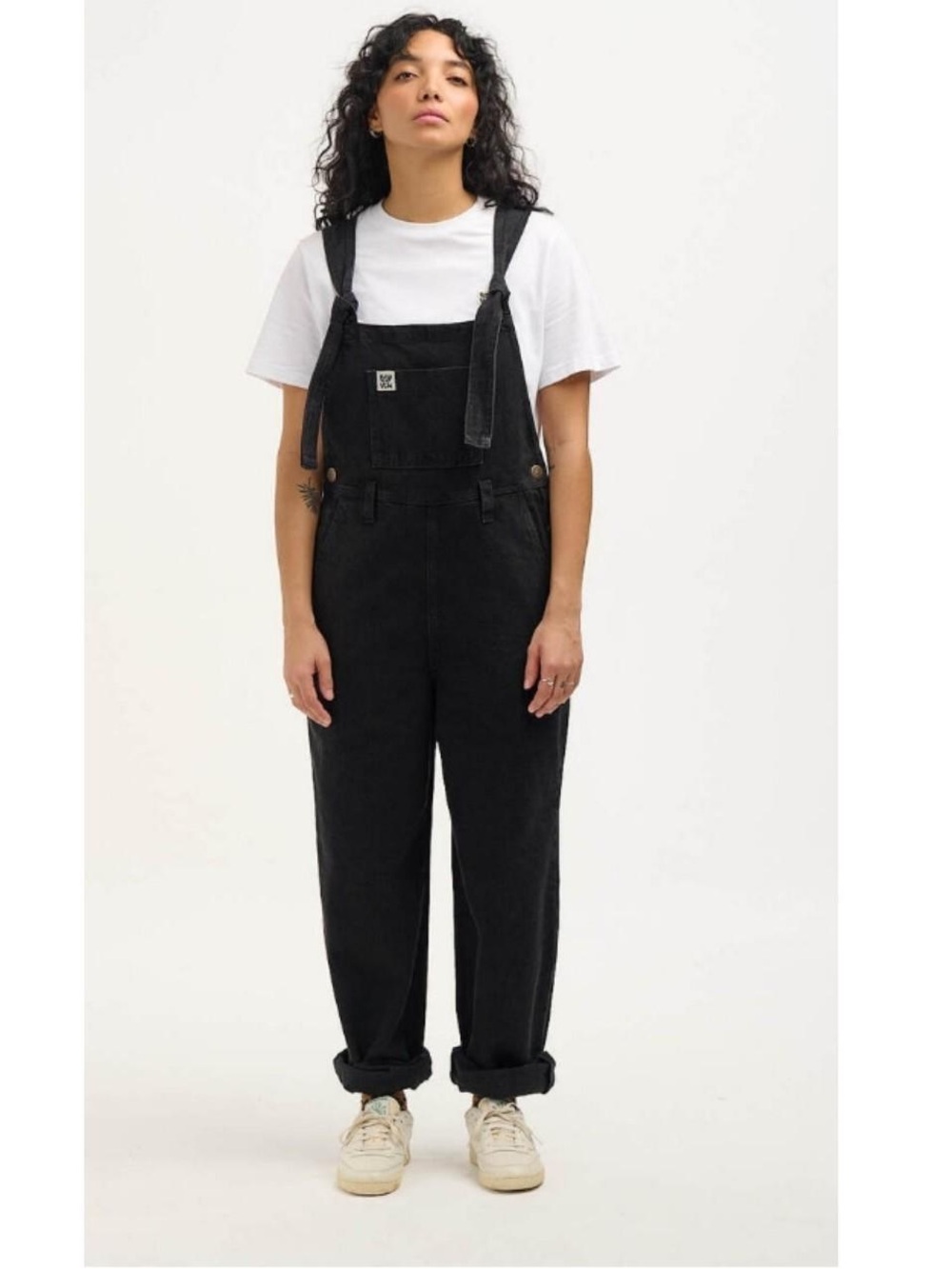 Lucy & Yak Women’s Black Denim Overalls - Classic Relaxed Fit
